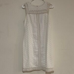 Adrianna Papell Cream Lace Mini Dress